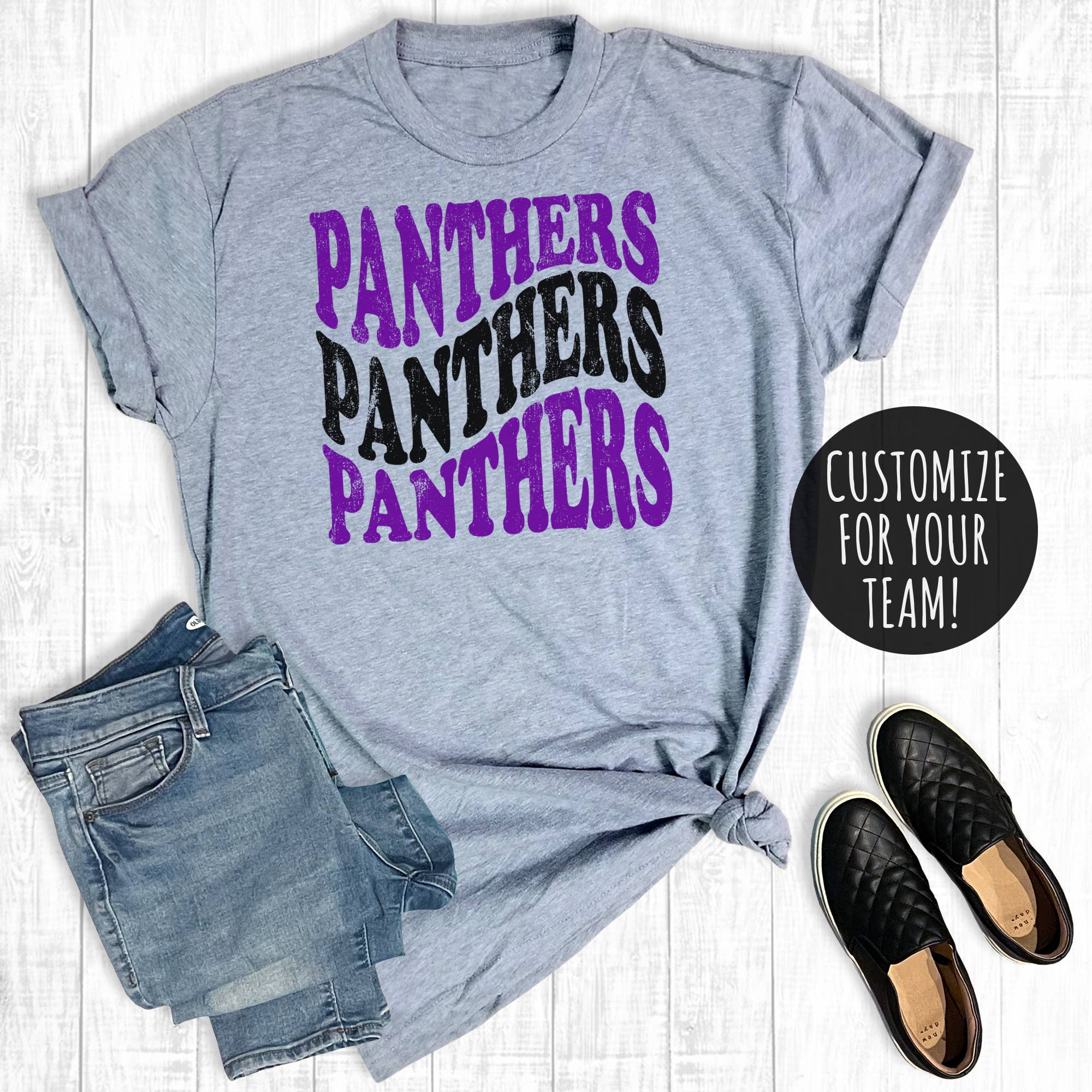 Custom Spirit Wear Retro Mascot Name Graphic Tee