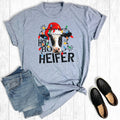 Western Christmas Ho Ho Heifer Graphic Tee