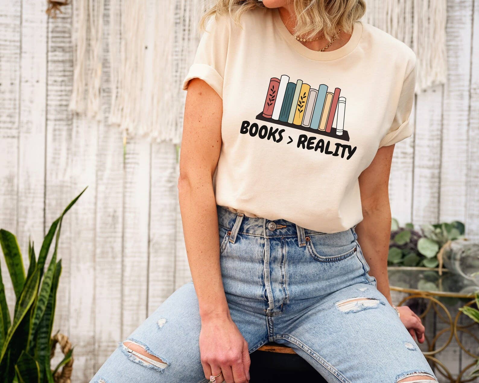 Books Over Reality T-Shirt