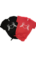 Skeleton Heart Hands Valentines Tee