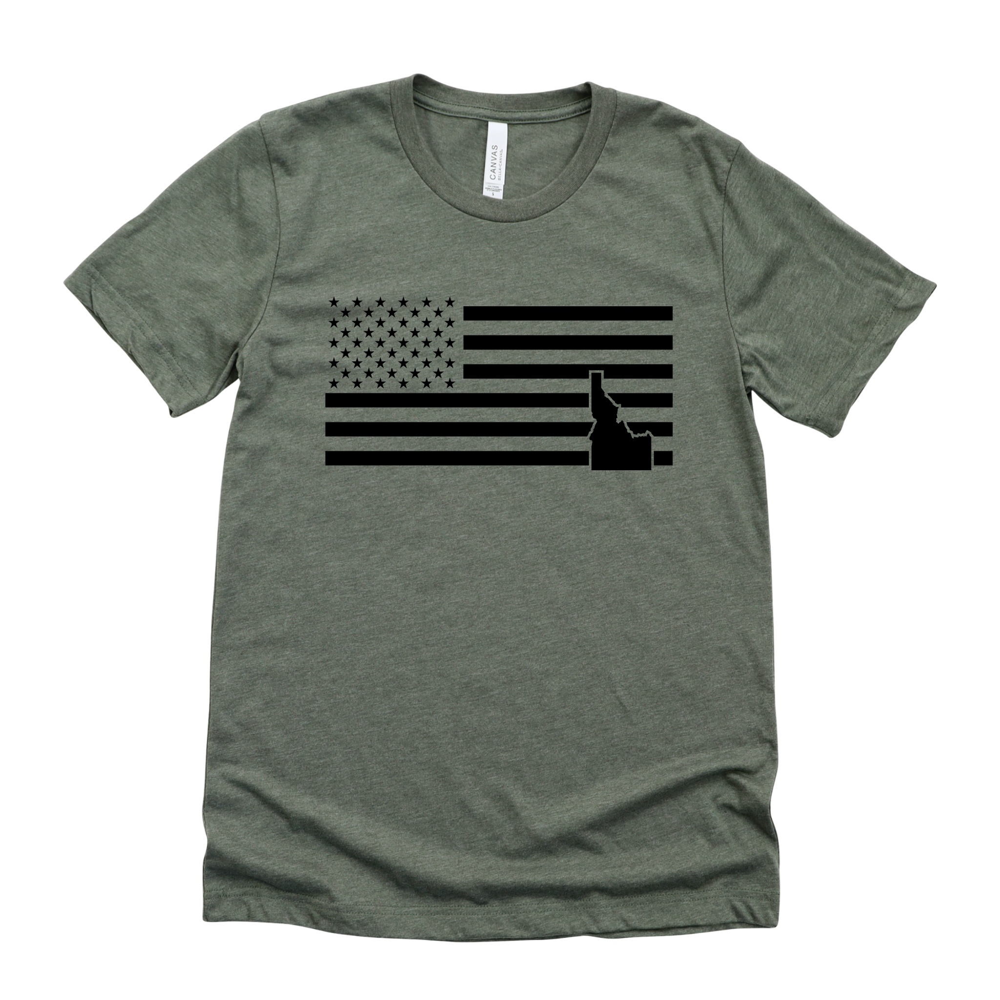 American Flag Idaho State Graphic Tee 149