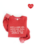 She's A Good Girl  Plus Graphic Sweatshirt