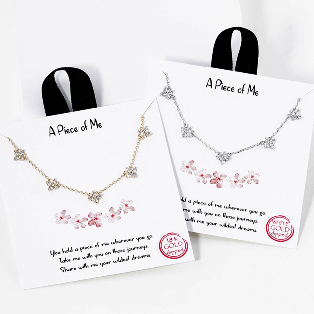 A Piece of Me / Cz Flower Station Necklace