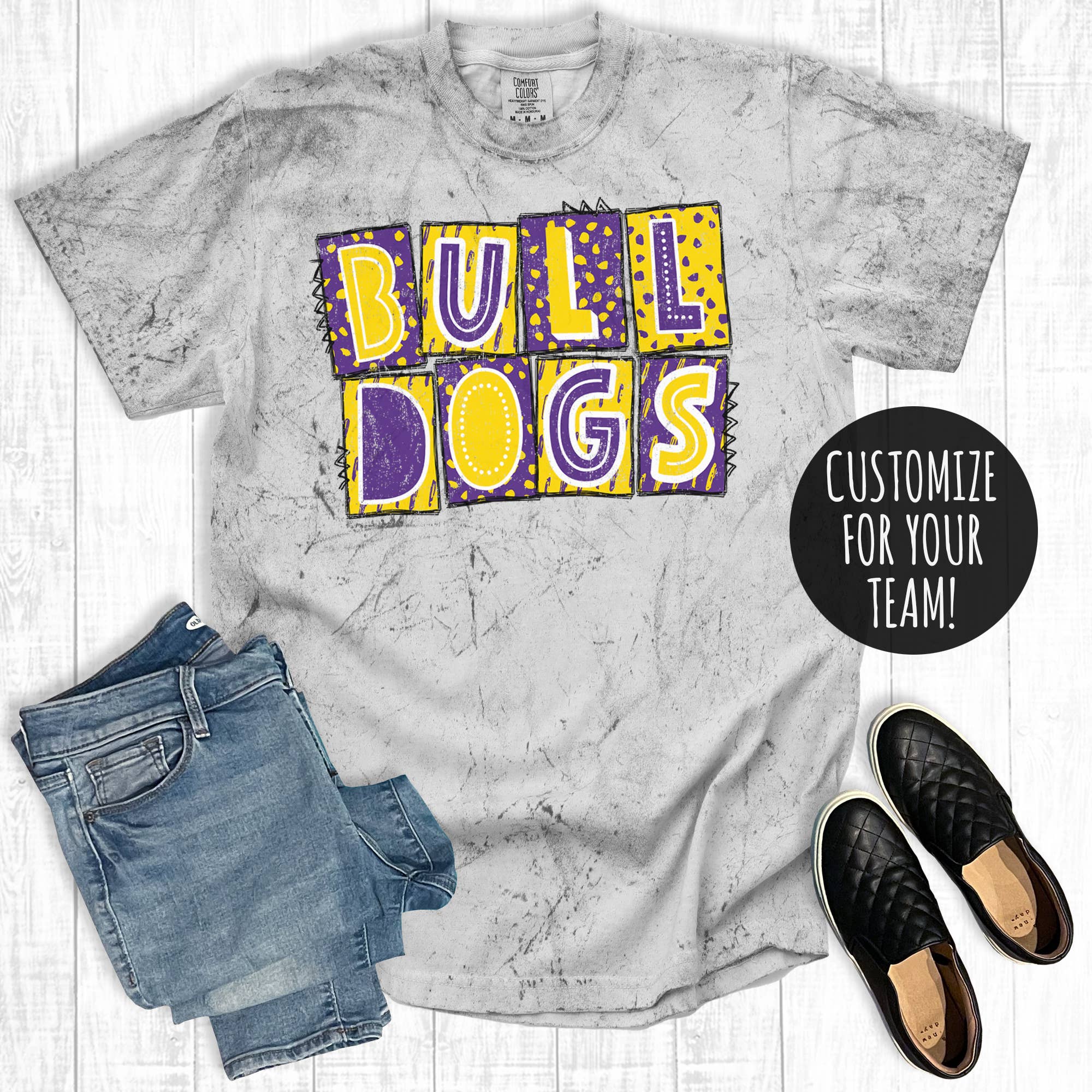 Custom Football Gameday Spiritwear Boxes Comfort Colors Tee