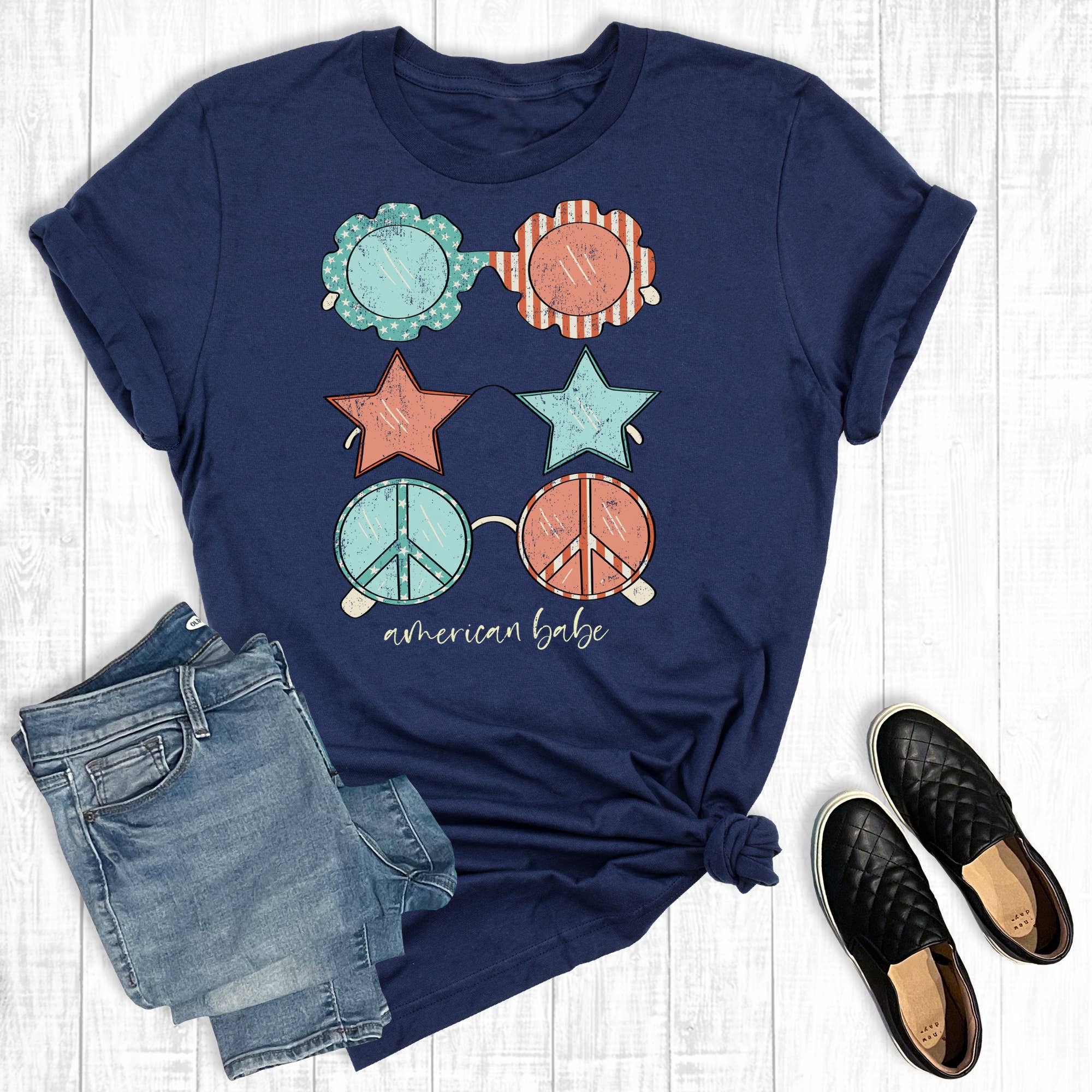 July 4th American Babe Graphic Tee