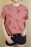 Yee Haw Cowboy Allover Hand Stamped Graphic Tshirts