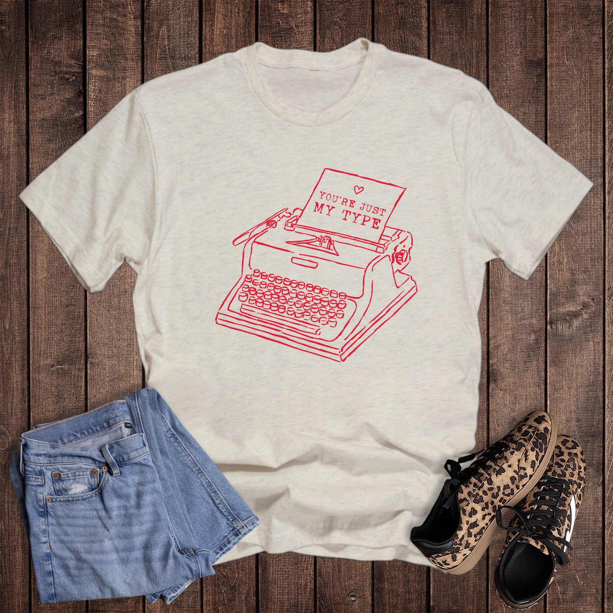 Valentine Book You're Just My Type Graphic Tee