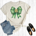 St Paddy's Day Coquette Bow Graphic Tee