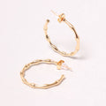 14K Gold-Dipped Textured Post Earring