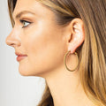 S-14K Gold Dipped Textured Omega Closure Hoops