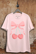 Cherry Ribbon Graphic Top