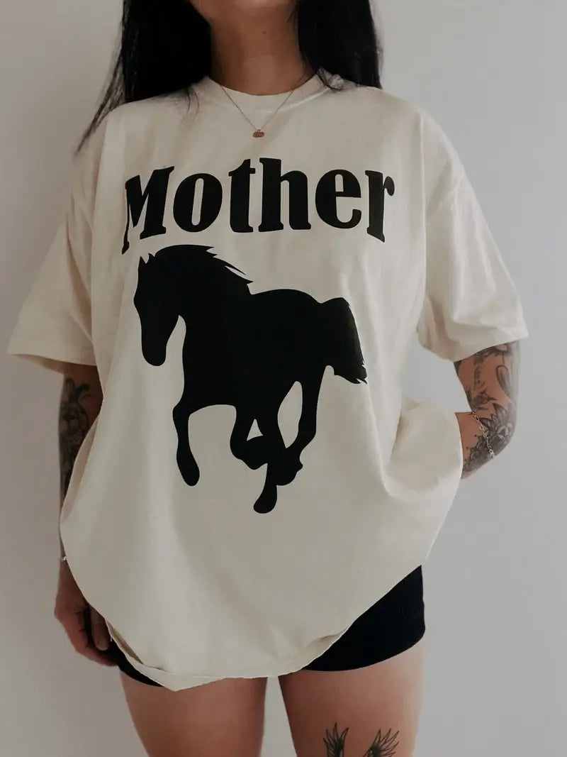 Mother Stallion Western Mom Graphic Tee - Ivory