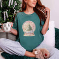 Faux Hand Painted Tree Snow Globe Tee