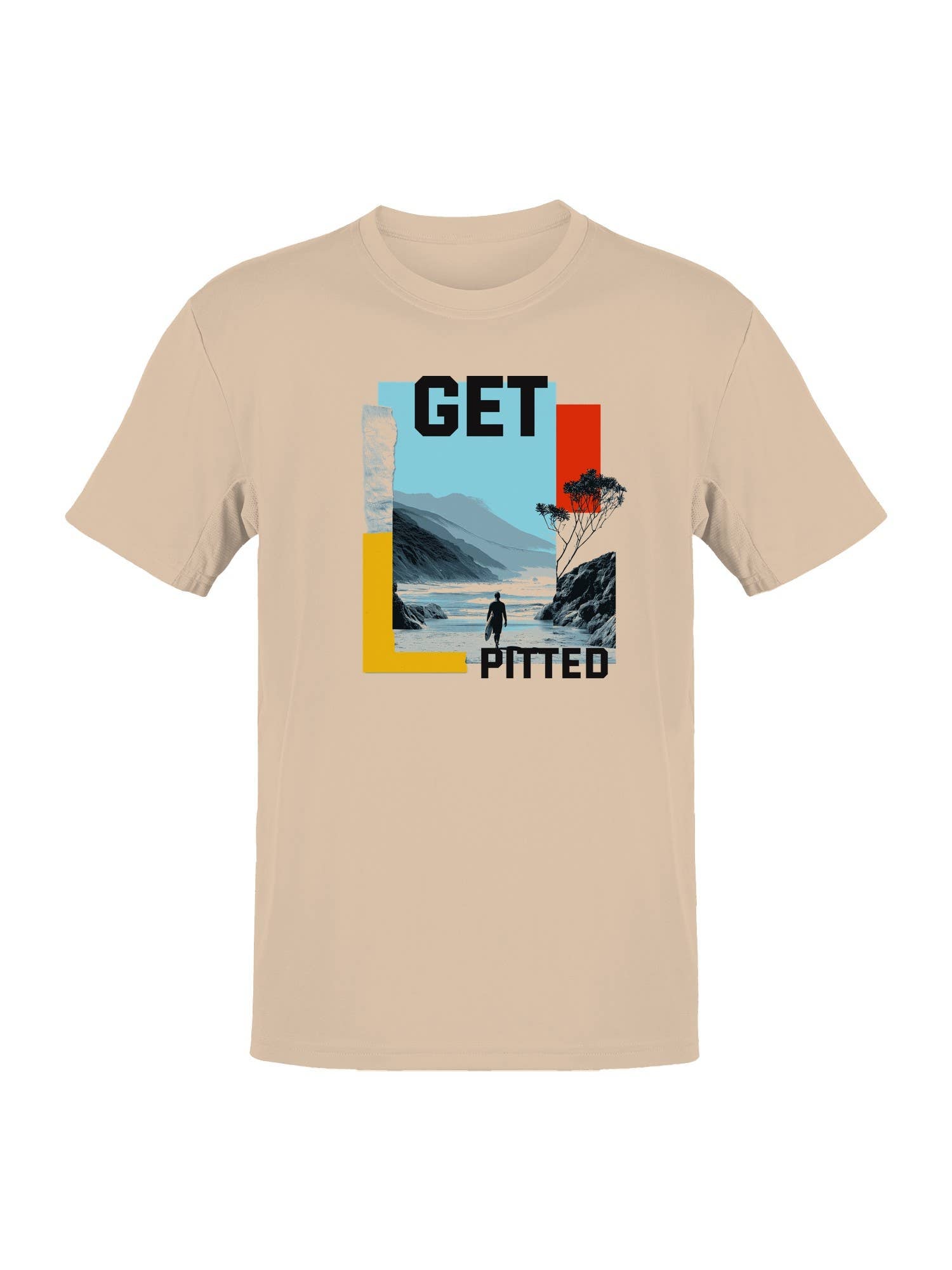 Get Pitted Surf Adventure Art Men's T-Shirt
