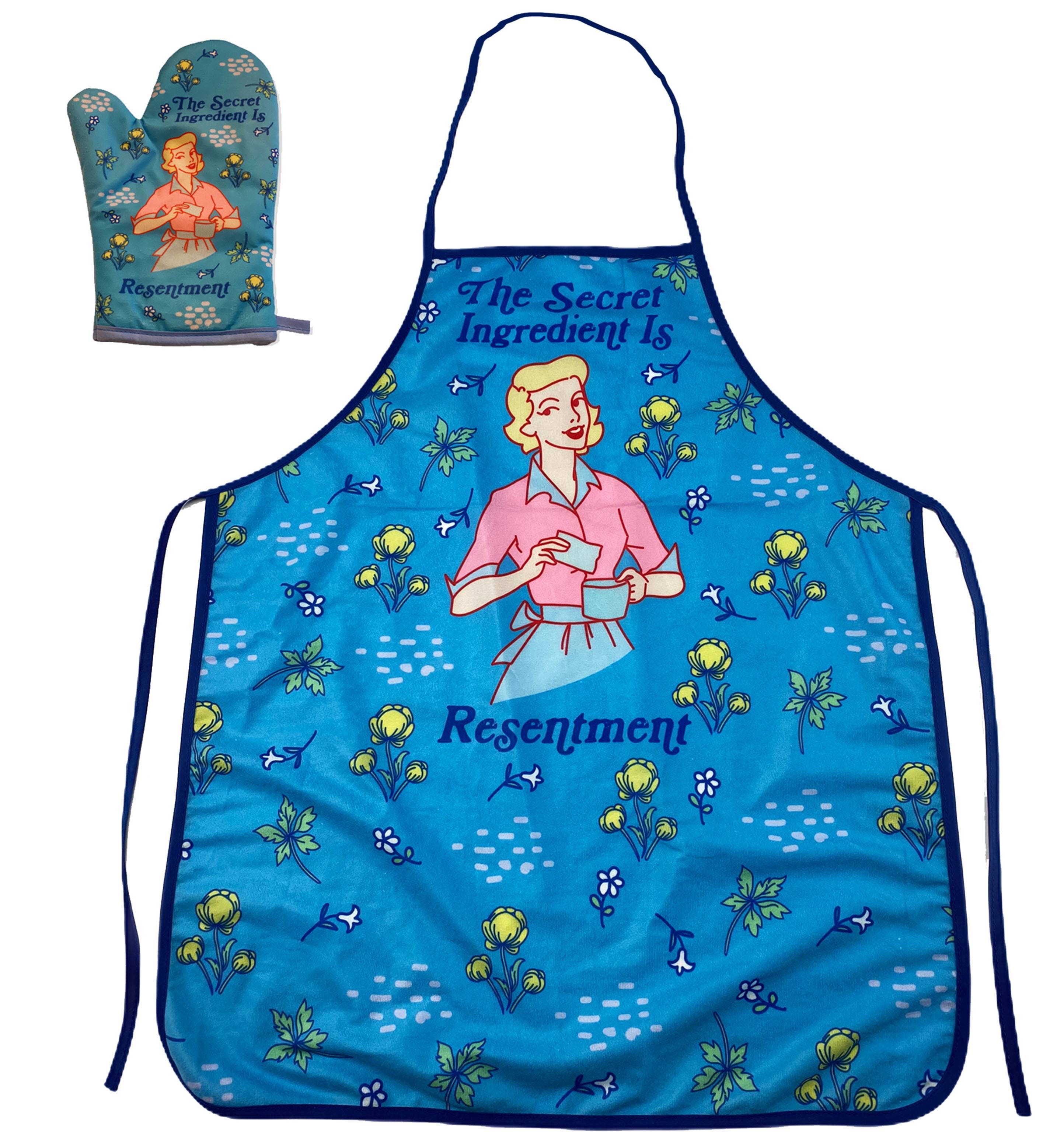 The Secret Ingredient Is Resentment Oven Mitt + Apron Bakeware