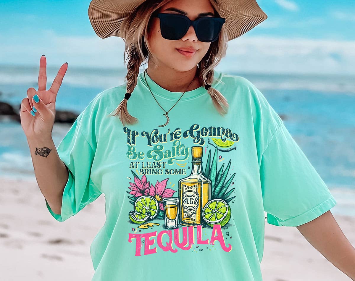 Salty Bring Tequila - Funny Summer Beach Comfort C T-Shirt