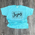I Speak the Name of Jesus On Purist Blue Tee