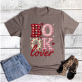 Valentine Book Lover Hearts and Floral Graphic Tee