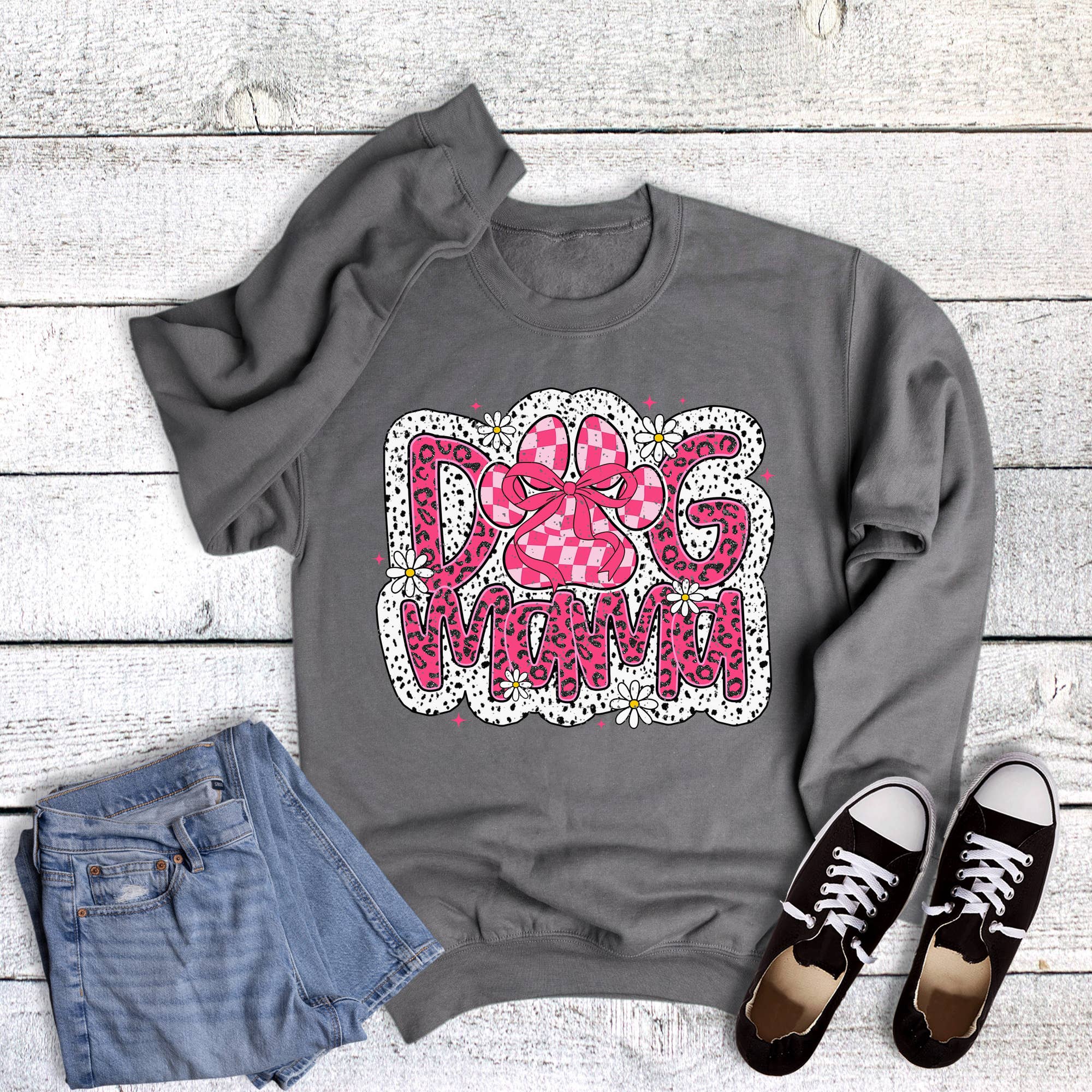 Pets Coquette Leopard Dog Mama Sweatshirt
