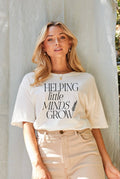 Helping Little Minds Grow Mineral Washed Graphic Top