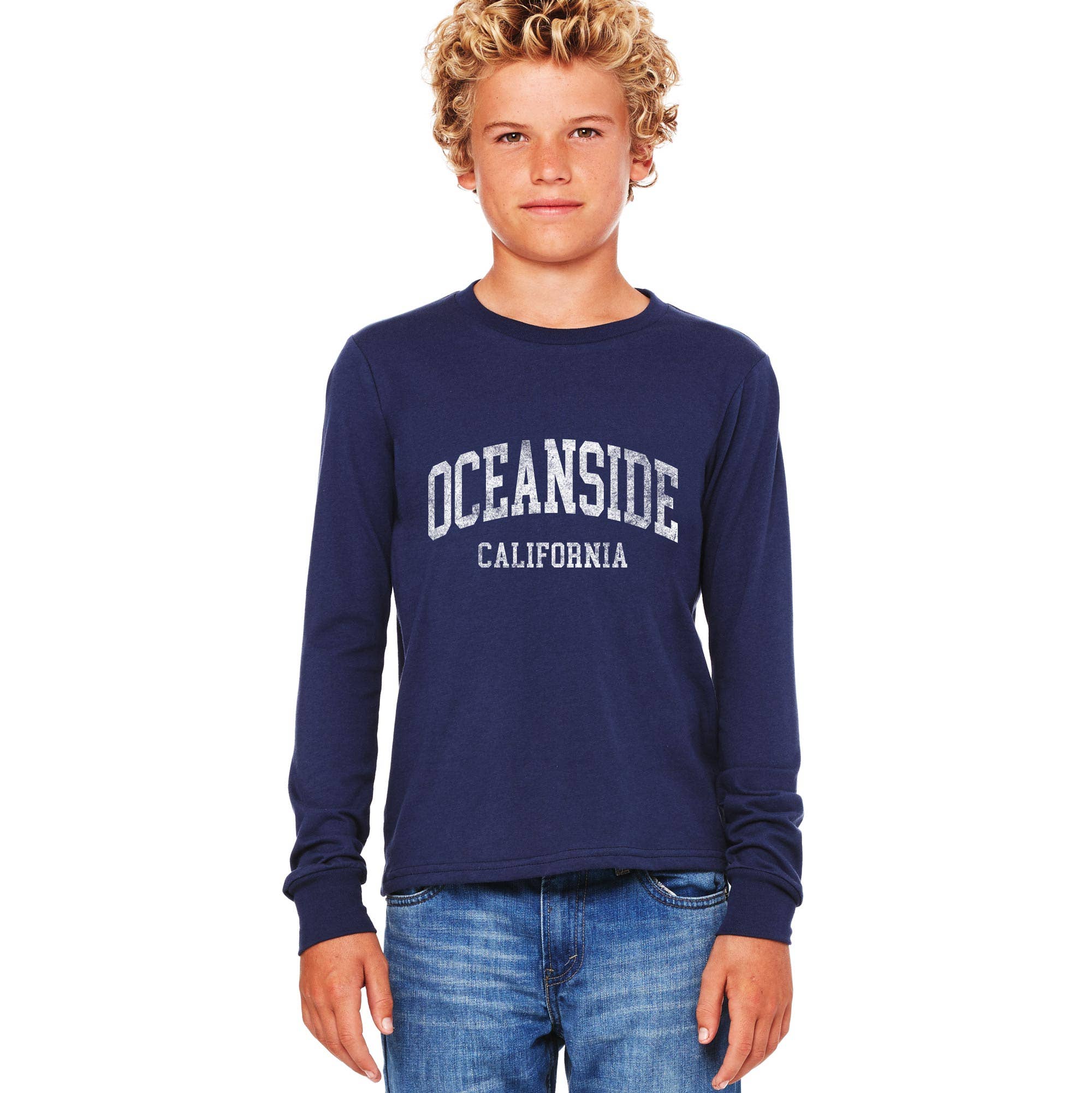 Custom Youth Long Sleeve Tee with Name Location or Logo