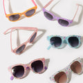 Girls Butterfly Print Square Sunglasses
