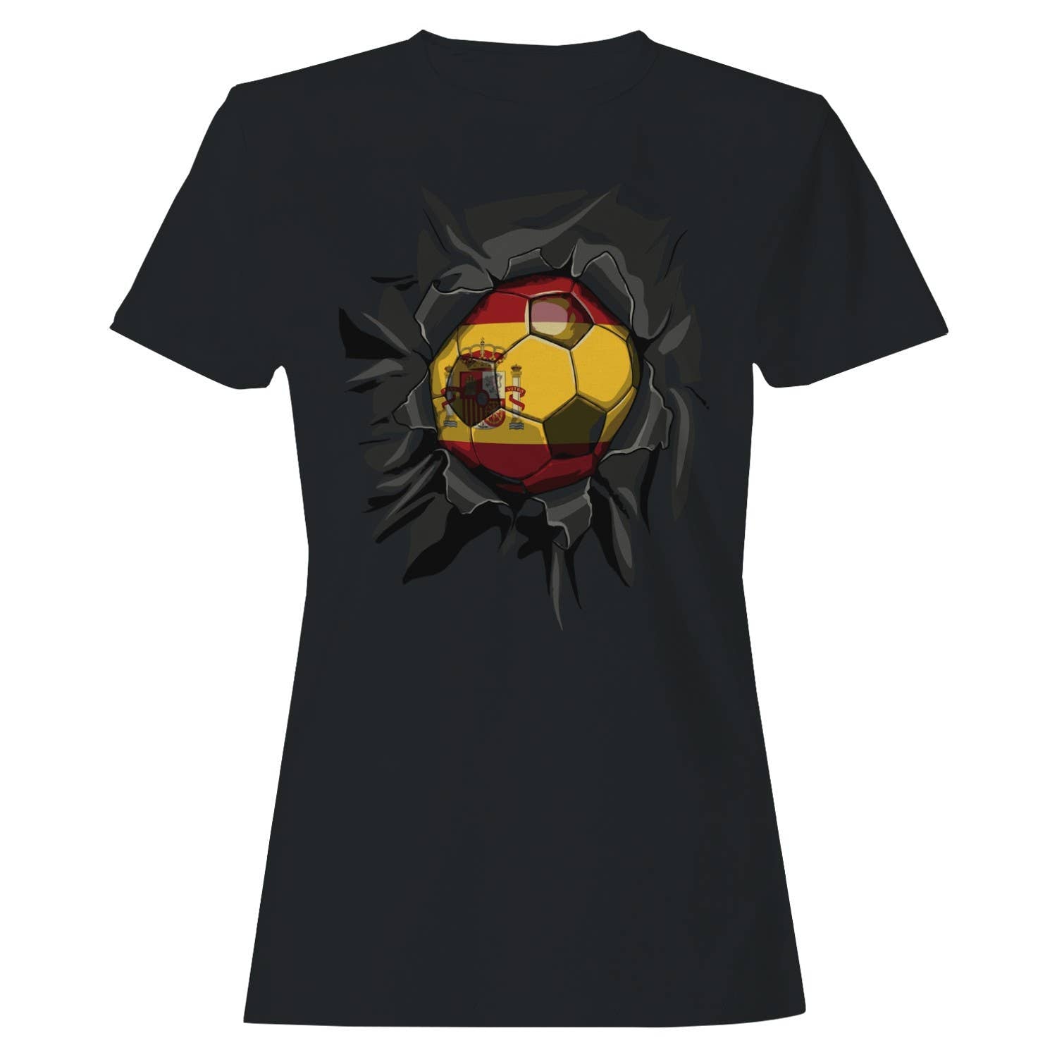 Spain Soccer Ripped  Women's T-Shirt