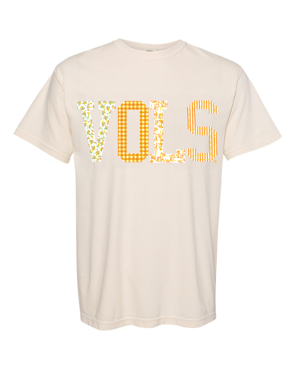 Tennessee Vols Quilted Puff Ink Ivory Comfort Colors Tee