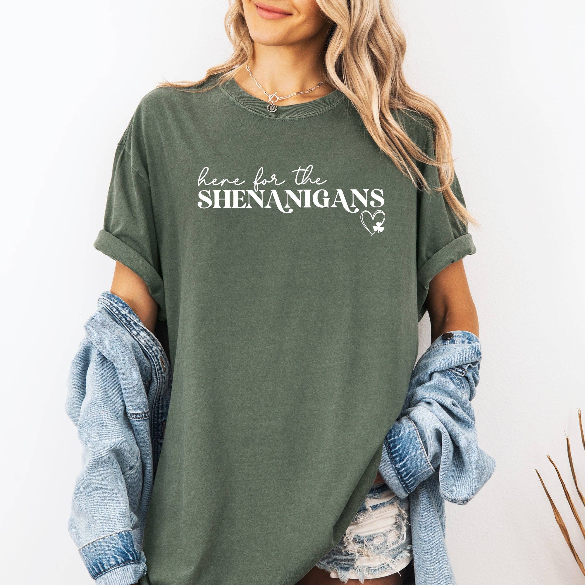 Here For the Shenanigans Funny Party St Patrick's Day Tshirt