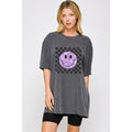 Happy Face  Vintage Oversized Tee