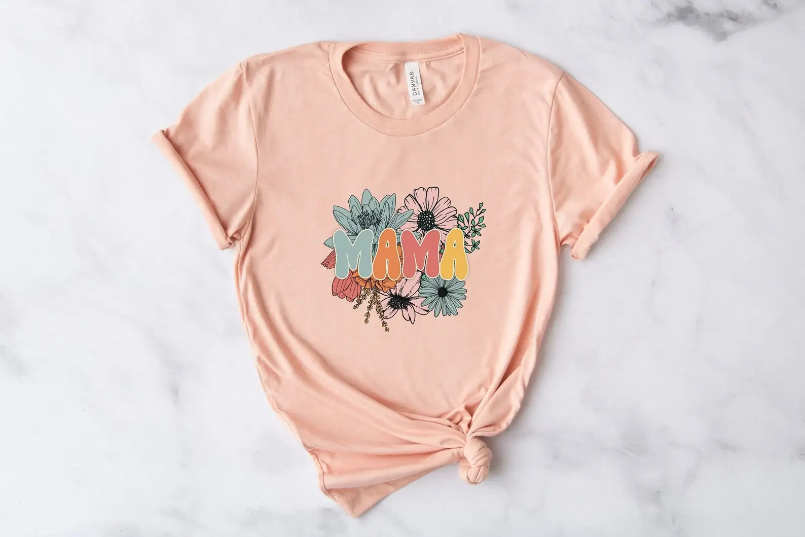 Retro Floral Mama T-Shirt