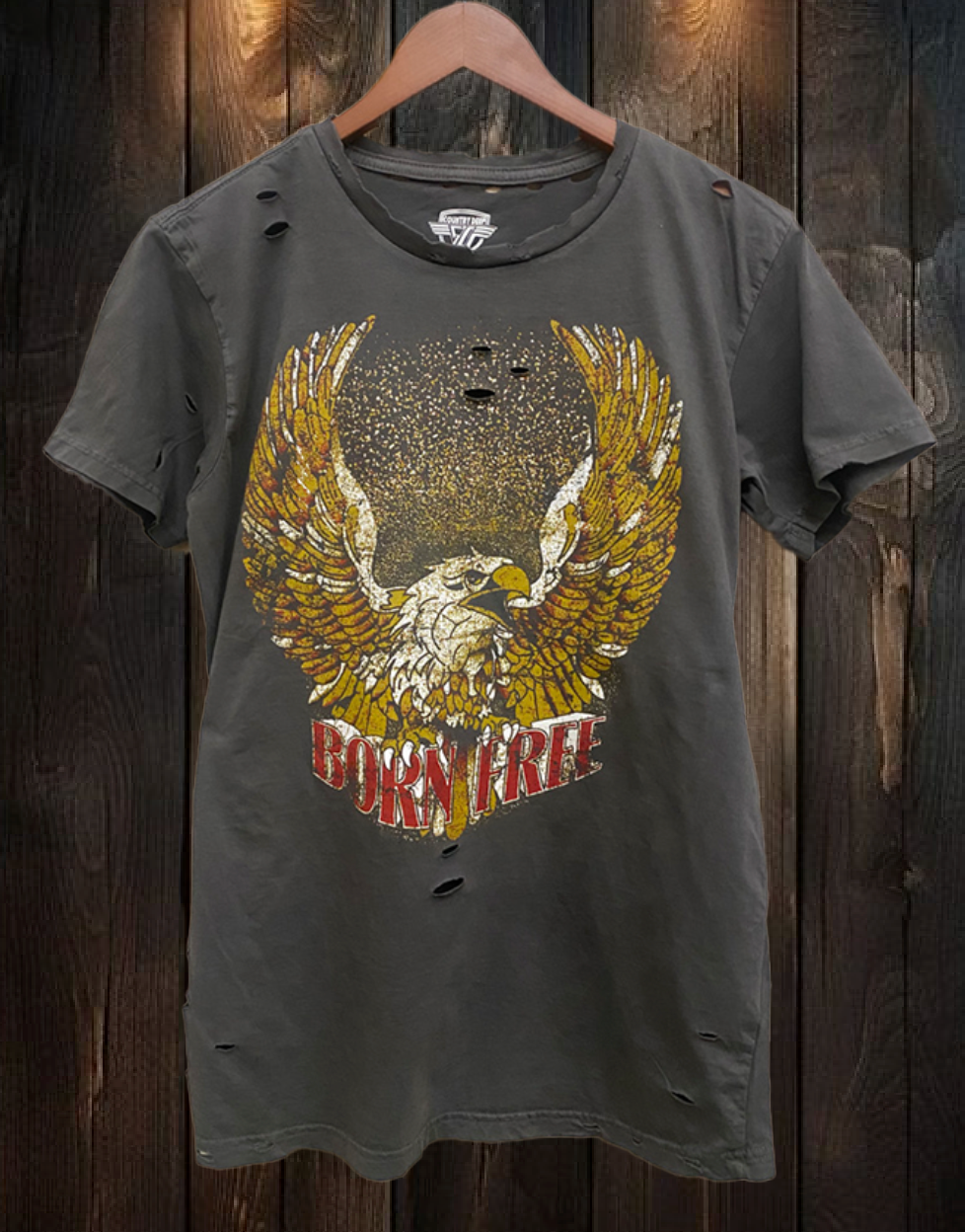 Born Free Distressed Boyfriend Unisex T Shirt