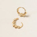 14K Gold Dipped Twirl Hoop Earrings