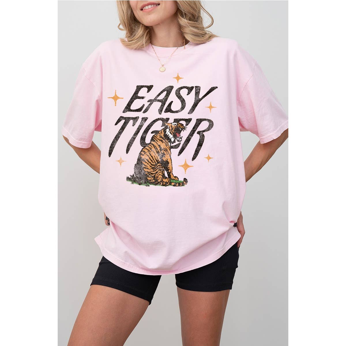 Easy Tiger  Vintage Graphic Oversized Tee