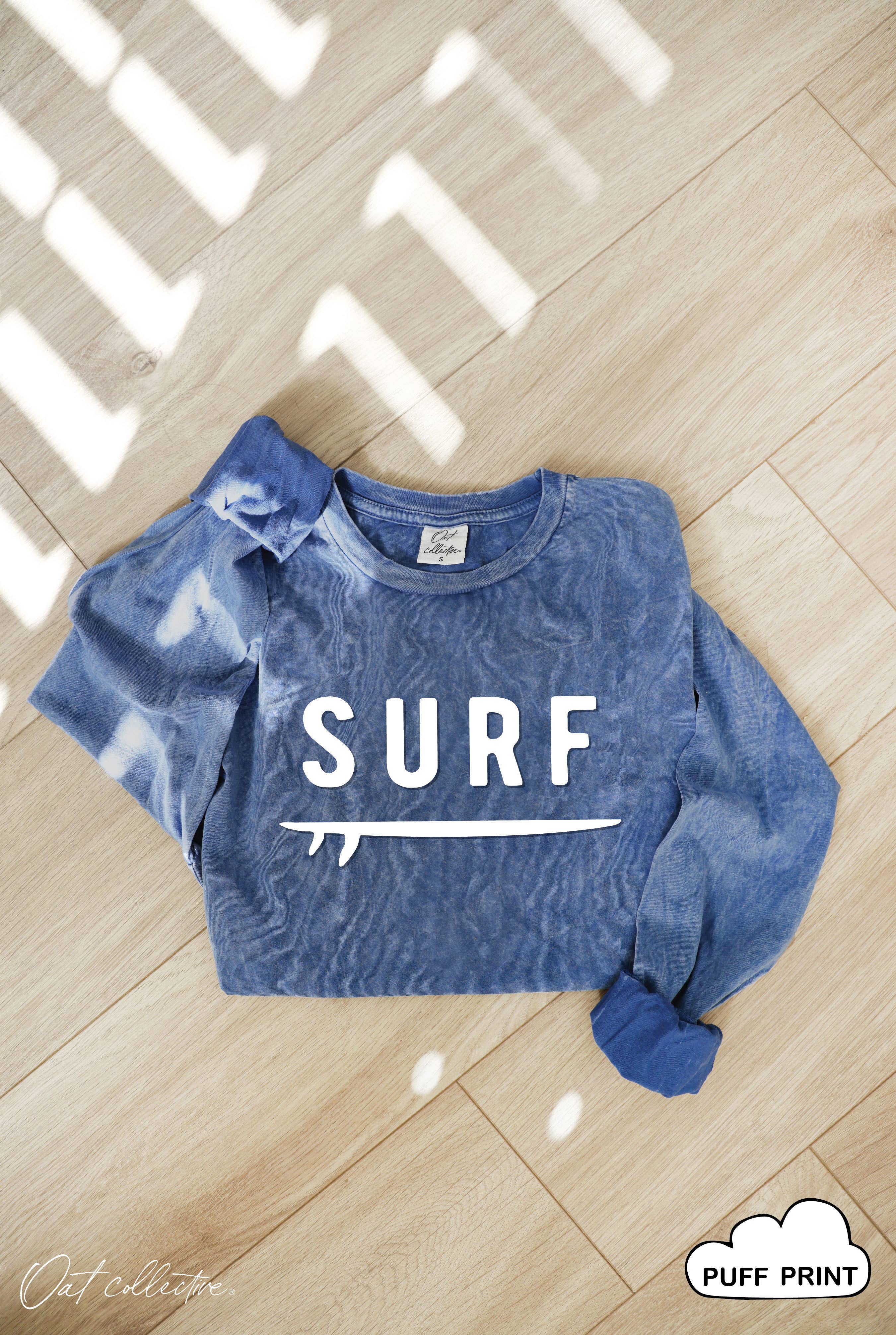 Surf Puff Mineral Washed Long Sleeve Graphic Top