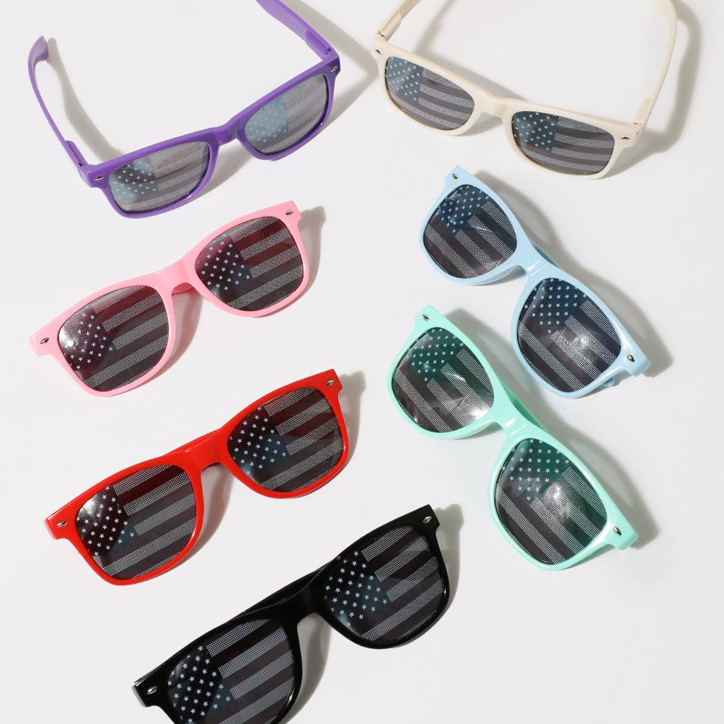 Boys USA Flag Printed Lens Sunglasses