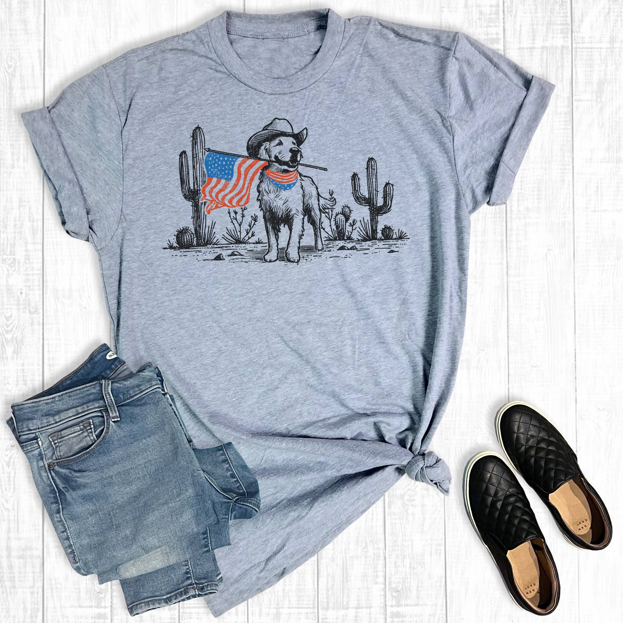 4th of July American Pride Pup Graphic Tee