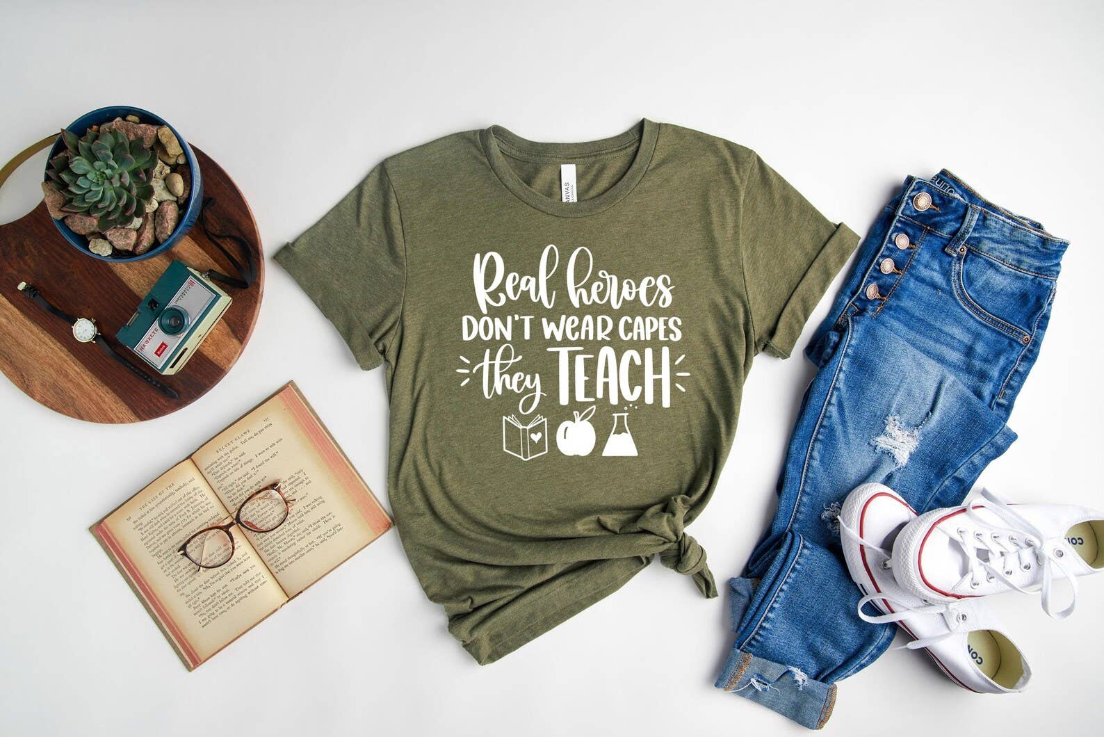 Real Heroes Don't Wear Capes They Teach T-Shirt