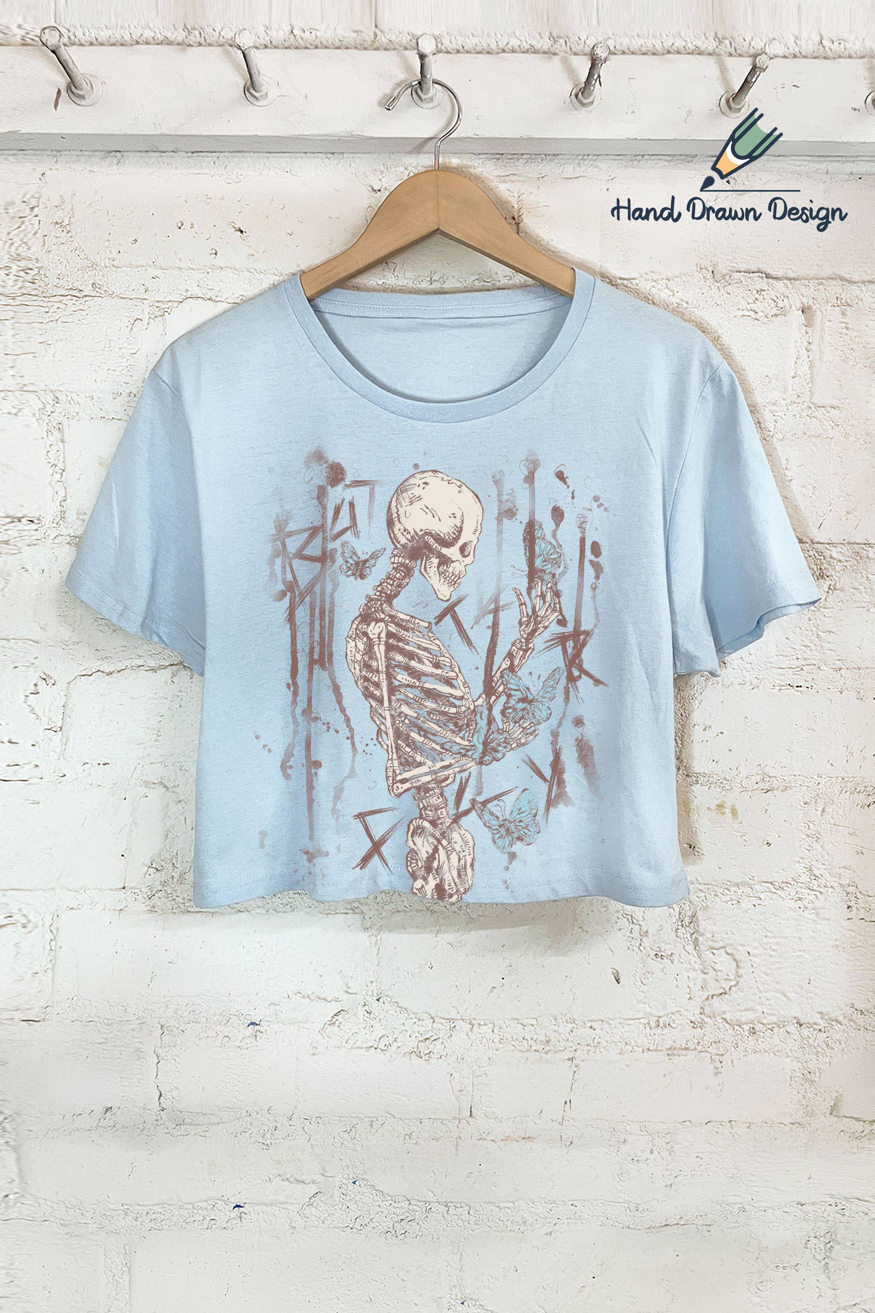 Skull Butterfly-Hand Drawn Design