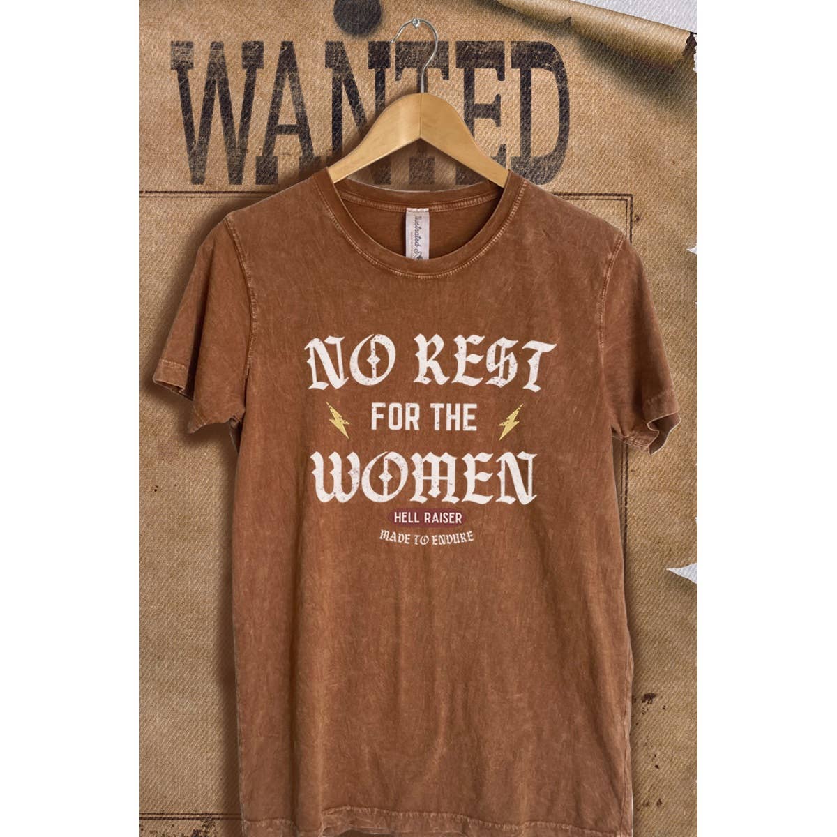 No Rest For the Women  Mineral Wash  Graphic  Tee