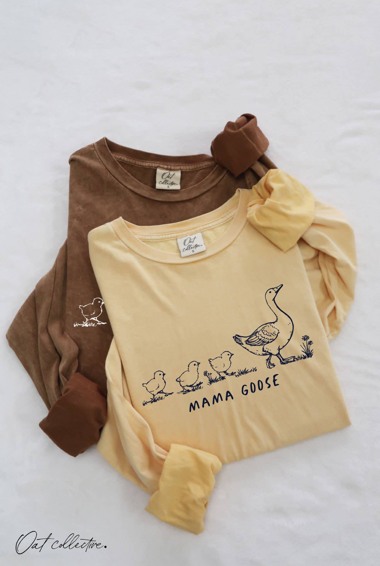 Mama Goose Mineral Washed Long Sleeve Graphic