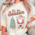 Tis the Season Tree and Santa Casual Unisex Christmas Shirt