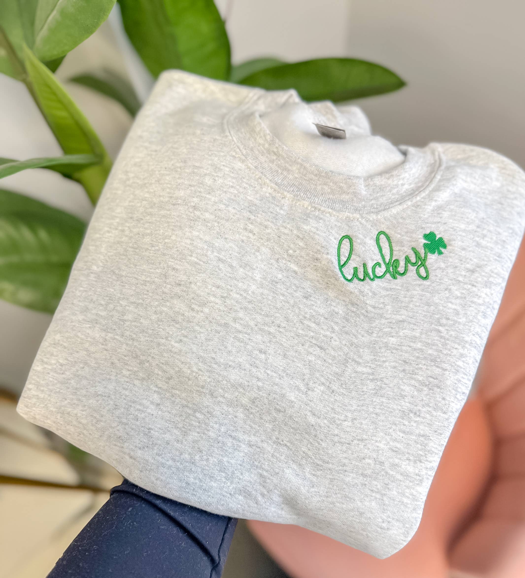 Lucky Sweatshirt, Lucky Collar Sweatshirt, St. Patrick's Day