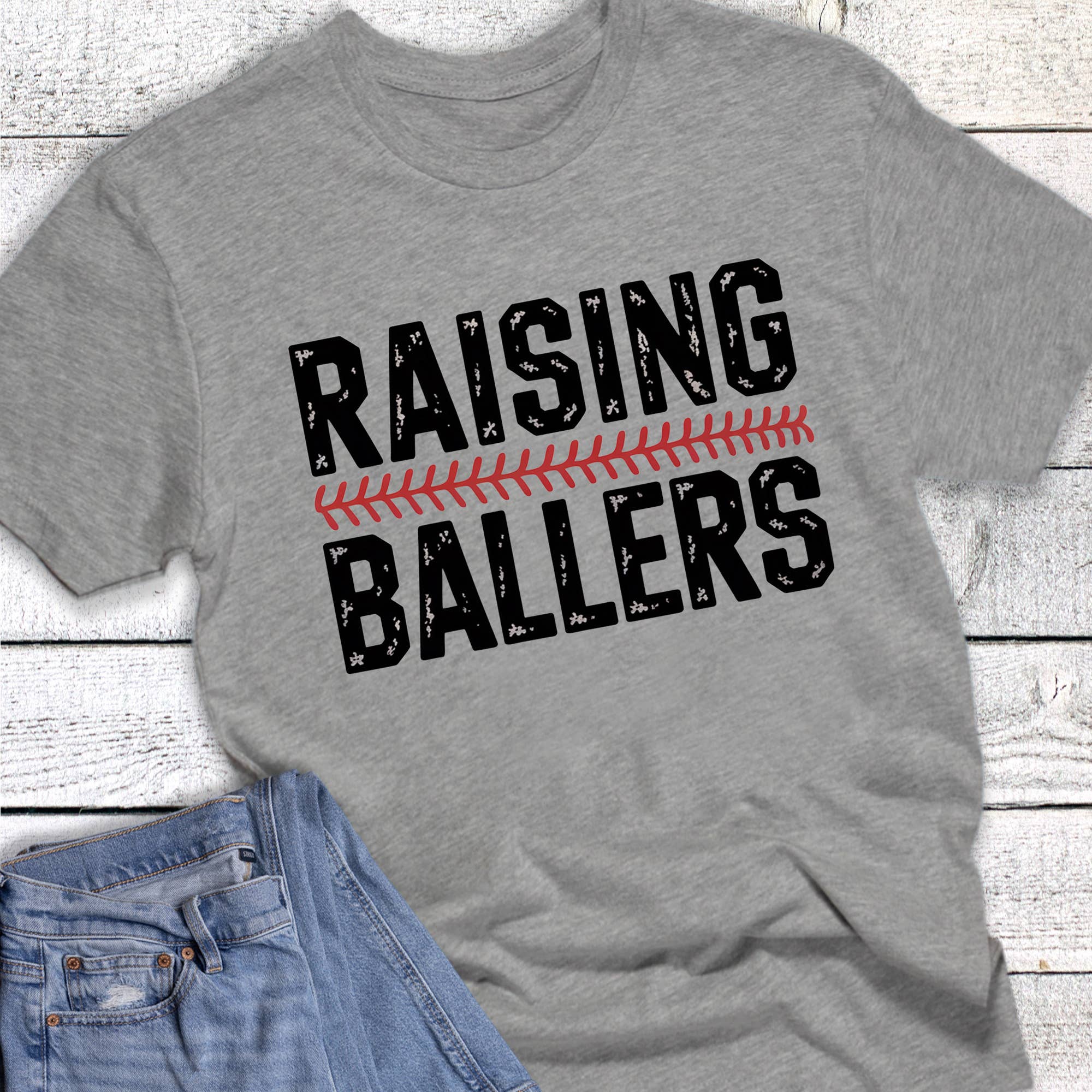 Baseball Softball Raising Ballers Graphic Tee