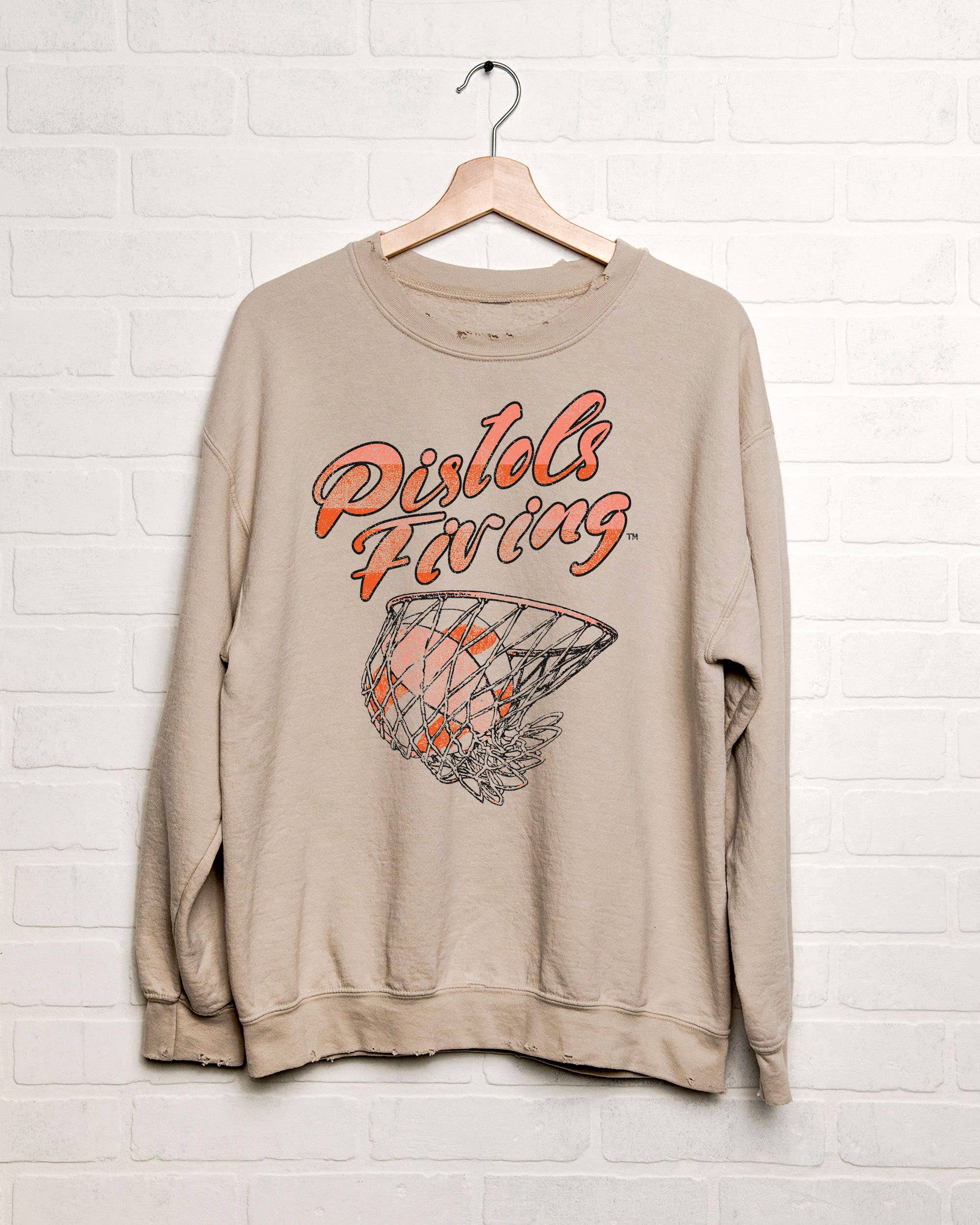 Osu Cowboys Basketball Candy Sand Thrifted Sweatshirt