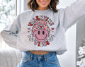 Valentine Vibes Smiley Peace - Valentine's Day Sweatshirt