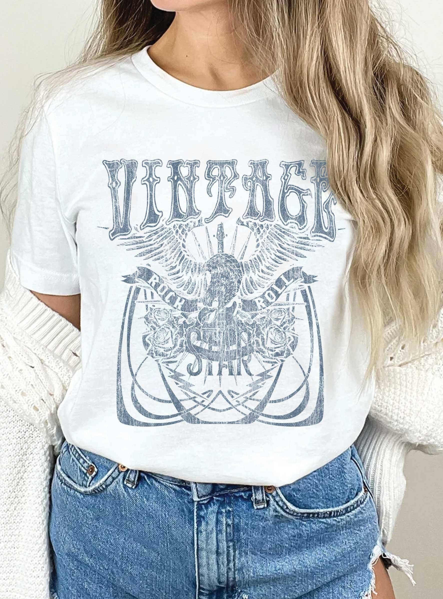 Vintage Rock and Roll Star Graphic Tshirts