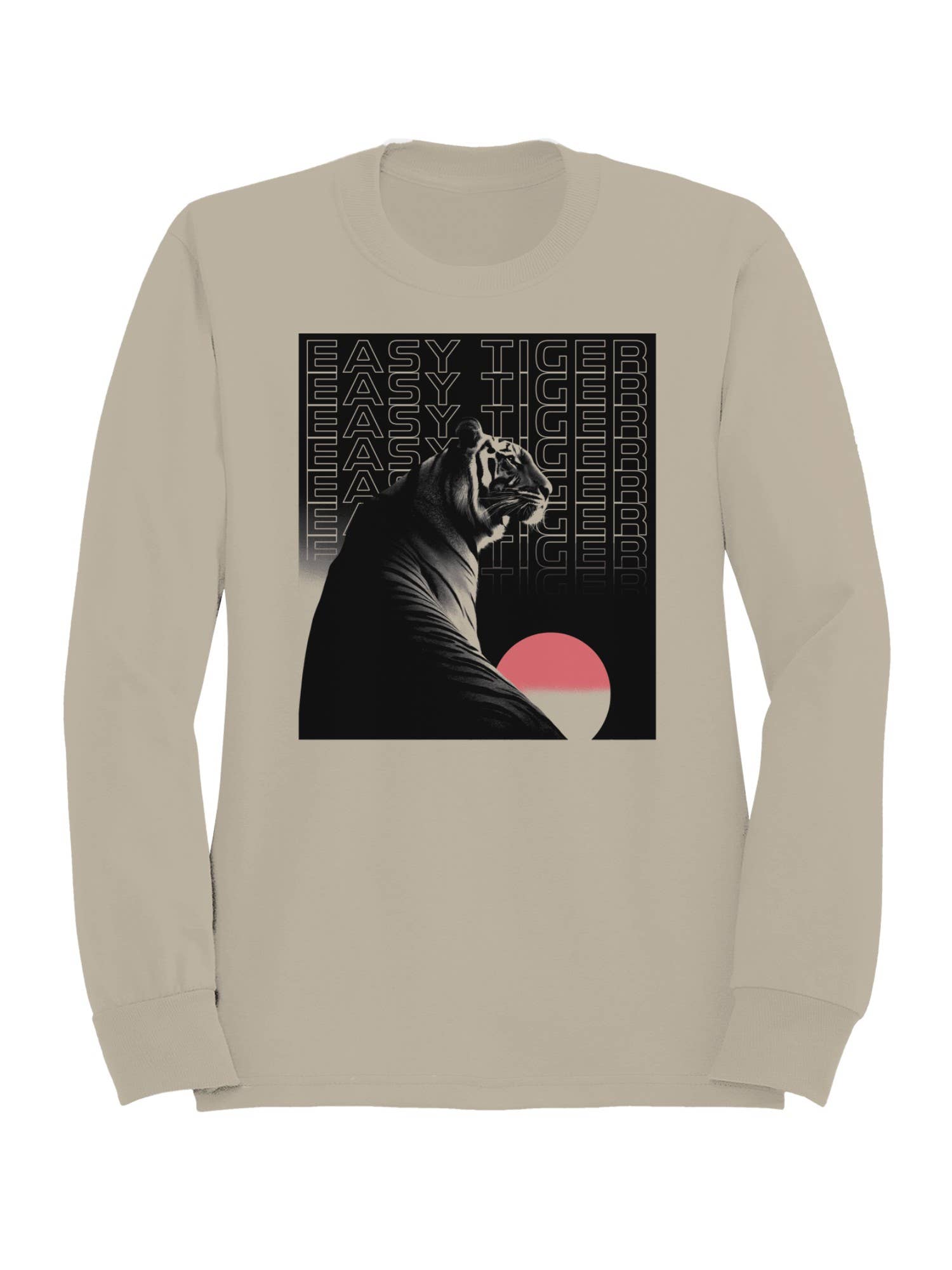 Lunar Sunset Easy Tiger Art Women's Sweatshirt