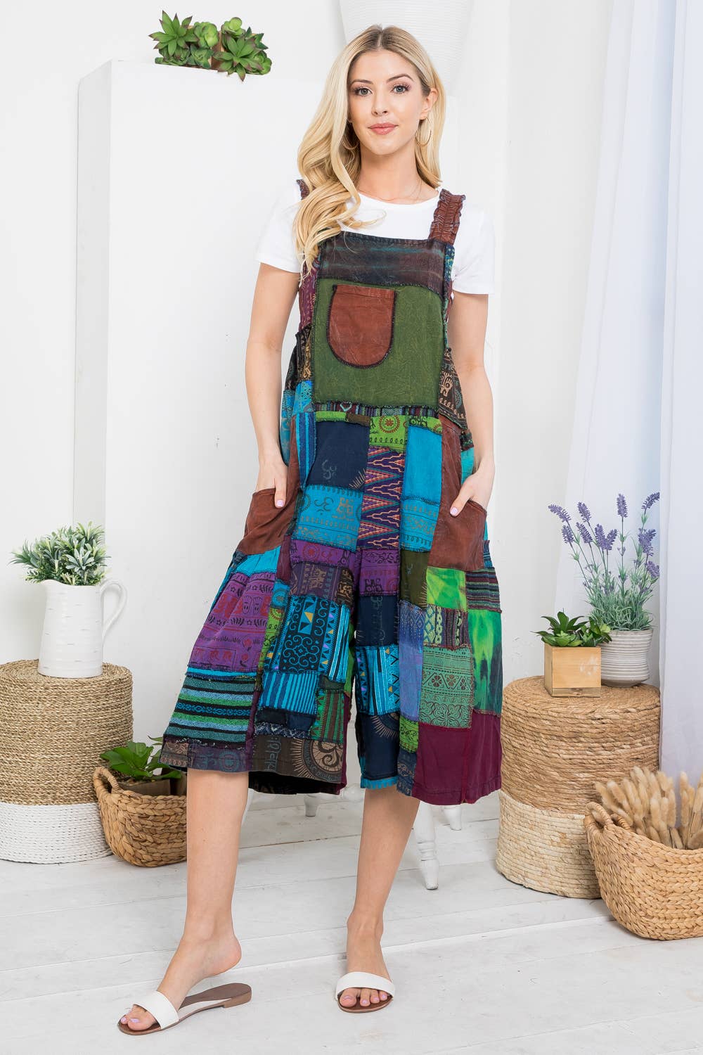 Patchwork Romper (TH-1625)