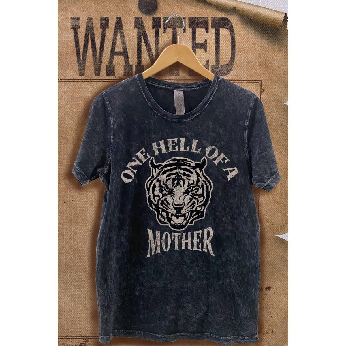 One Hell of A Mother  Vintage  Mineral Wash  Graphic  Tee